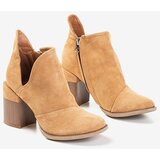 Resti Light brown women's ankle boots with Cintura cut-outs - Footwear | ePonuda.com