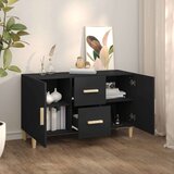  Komoda črno 100x36x60 cm inženirski les, (20654118) | Shoptok.si