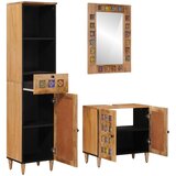  Set namještaja za kupaonicu 3 pcs Prirodna Čvrsto drvo manga | shoptok.hr