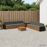  Set vanjskih sofa 9 pcs Prirodna i antracit Poliester | Eponuda.ba