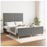  Za krevet s uzglavljem tamnosivi 140x200 cm od tkanine | shoptok.hr