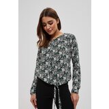 Marisse Shirt With A Plant Print L-Ko-3709 Black Cene