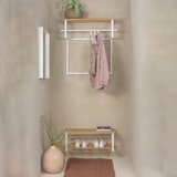 Spinder Design Bel/naraven kovinski stenski obešalnik s polico Rizzoli – | Shoptok.si