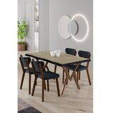 Hanah home Set trpezarijskog stola i stolica (5 delova) Akort Travertine Anthracite | Eponuda.com