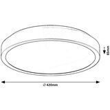 Rabalux 71254 - LED plafonsko svetlo za kupatilo SAMIRA LED/48W/230V IP44 crna | Eponuda.com
