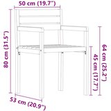  Vrtne stolice 4 kom 50x53x80 cm Masivno drvo akacije | shoptok.hr