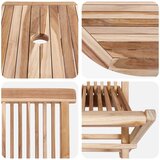  Set vrtnih namještaja 9 kom. Prirodna Čvrsto teak drvo | shoptok.hr