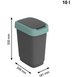 Rotho Twist Green - trash bin – 10l | shoptok.hr