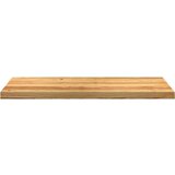  Okenske police 2 kosa svetlo rjava 100x40x2 cm trdna hrastovina | Shoptok.si