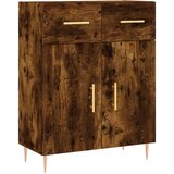  Visoka komoda dimljeni hrast 69 5x34x180 cm konstruiranog drva | shoptok.hr