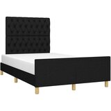  Za krevet s uzglavljem crni 120 x 200 cm od tkanine | shoptok.hr