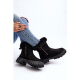 EVENTO Women's Suede Boots With Fur Black Hasiva | Shoptok.si