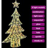  Božićno drvce s 120 LED svjetlima Topla bijela 120,5 cm PET | shoptok.hr