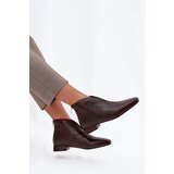 Boto Women's ankle boots with delicate heel chocolate Elvienne | Shoptok.si