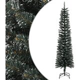  Umjetno usko božićno drvce sa stalkom zeleno 210 cm PVC | shoptok.hr