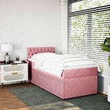 Box spring krevet s madracem ružičasti 100x200 cm baršunasti | shoptok.hr