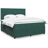 Maison Chic Box spring postelja - Vzmetna postelja z vzmetnico temno zelena 180x200 cm žamet SL23513, (21891118) | Shoptok.si