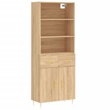 Maison Chic Visoka Komoda - Predalnik sonoma hrast 69,5x34x180 cm inženirski les, (21720745) Cene