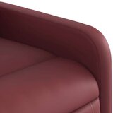  Električni naslonjač na podizanje umjetna koža crvena boja vina | shoptok.hr