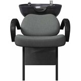  Stolica za šampon Tamno siva i crna 136 x 60 x 92 cm tkanina | shoptok.hr