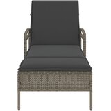  Ležaljka za sunčanje s jastukom siva 63x200x81 cm poliratan | Eponuda.ba