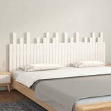 vidaXL Stensko posteljno vzglavje belo 204x3x80 cm trdna borovina | Shoptok.si