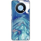 Silikonska maska za Huawei Y90 Blue Marble Print plava