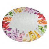 RugsX BAMBINO 38480 krog pralna preproga Komplet za gradnjo za otroke protizdrsna - siva / rumena cercle 160 cm, (5000175618) | Shoptok.si