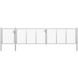  Vrtna vrata jeklena 500x75 cm srebrna, (20799478) | Shoptok.si