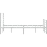 Metalni okvir kreveta uzglavlje i podnožje bijeli 160x200 cm | shoptok.hr