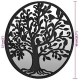  Ogledalo crno 40x2,5 cm željezno okruglo za unutarnju upotrebu | shoptok.hr