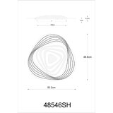 Globo LED stropna svetilka Jocelyn (40 W, Do x Š x V: 50,2 x 48,8 x 6,5 cm, Krom, Toplo bela) | Shoptok.si