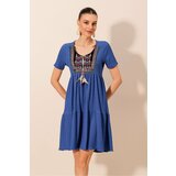 Bigdart 2429 Embroidered Knitted Dress - Saks Cene