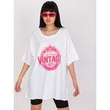 Italy Moda T-shirt-DHJ-TS-6862.24X-white-pink | shoptok.hr