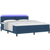  Krevet s opruga kutije s LED trakama Plava 180 x 200 cm tkanina | shoptok.hr