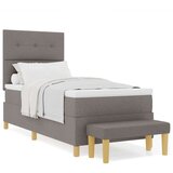  Bokšni Krevet s Madracem i Klupom Taupe 80x200 cm Tkanina | shoptok.hr