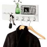 SoBuy stenska polica bele barve v skandinavskem slogu, (20814579) | Shoptok.si