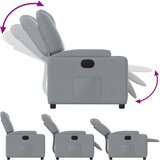  Električni naslonjač od tkanine svjetlosivi | shoptok.hr