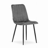  Tapecirana stolica, 4 kom - tamno sivi baršun | shoptok.hr