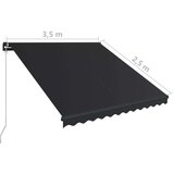  Ročno zložljiva tenda 350x250 cm antracitna, (20610844) | Shoptok.si