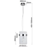  Visilica na sajli VETRO 1xE14/10W/230V sjajni hrom | Eponuda.com