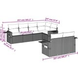  7-dijelni set vrtnih sofa od poliratana s jastucima bež | shoptok.hr