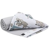 Medi Partners Blanket 75x100 cotton + cotton Waffle – Mint Zoo + Gray Waffle Cijene
