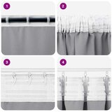  Zavjese za blackout s prstenovima 2 pcs Svijetlo siva | Eponuda.ba