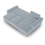 Cosmopolitan Design Svijetlo plava baršunasti sklopiva/s prostorom za odlaganje kutna garnitura (s desnim kutom/s ležaljkom) Kyoto – | shoptok.hr