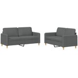  2-dijelni set sofa s jastucima tamnosivi od tkanine | shoptok.hr