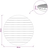  Gornji dio stola Ø 50 x 3,5 Kružni Čvrsto teak drvo Prirodna | shoptok.hr