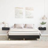 vidaXL Posteljni okvir brez vzmetnice črn 150x200 cm inženirski les Cene