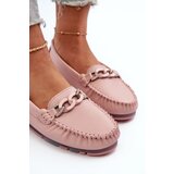 S. BARSKI Women's Leather Moccasins with Pink Ornament S.Barski LR339 | ePonuda.com