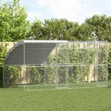  Kavez za piliće 2 pcs Srebrno 400 x 200 x 200 cm Čelik i PE Cijene